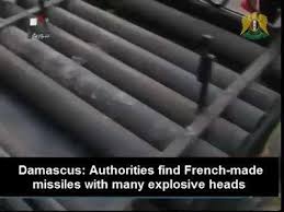 Video- Damascus Authorities Find French Made Missiles