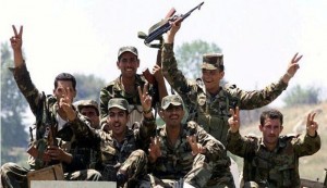 40 helpless terrorists surrender to Syrian army near Homs