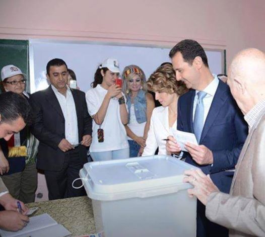 Assads-voting-for-the-presidential-election.