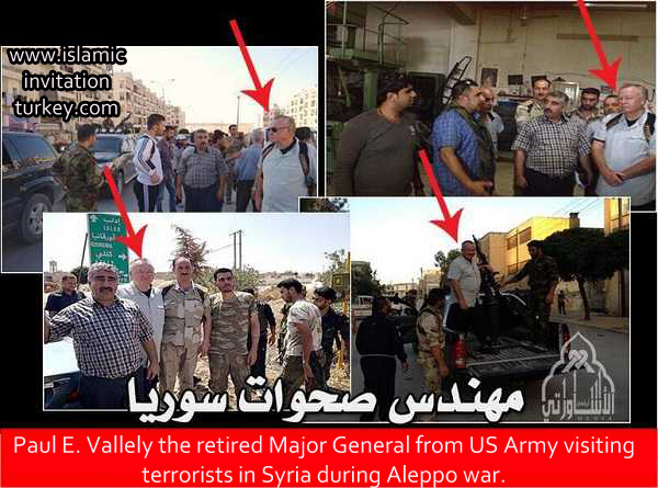 Photo- Paul E. Vallely the retired Major General of US Army with terrorists in Syria