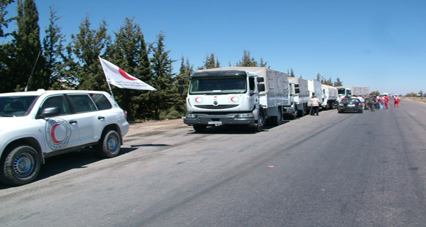 Medical aid delivered to Daraa, aid convoy sent to Aleppo countryside