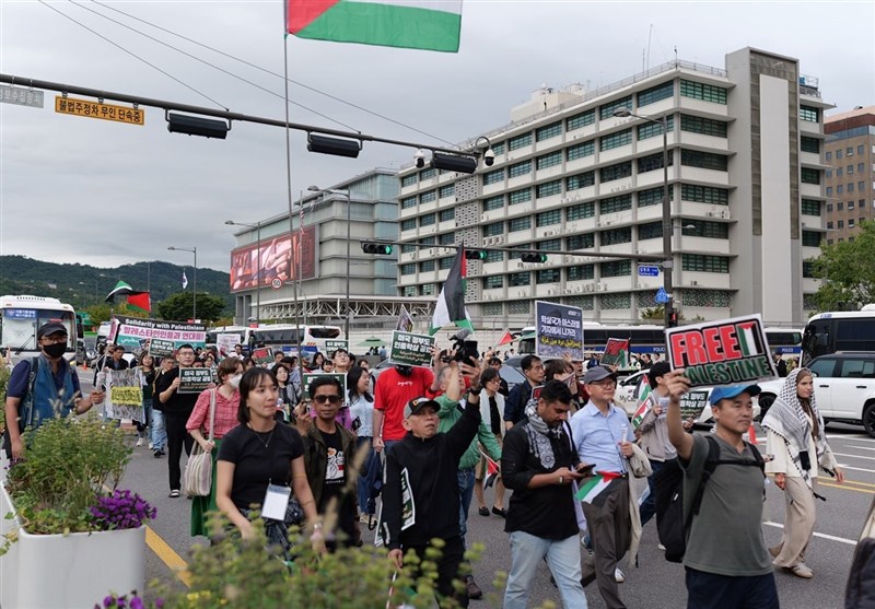 Protesters in Seoul Demand Israeli Regime’s Full Withdrawal from Gaza