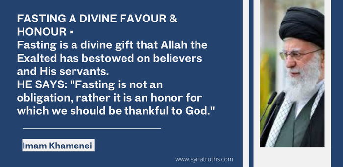 FASTING A DIVINE FAVOUR & HONOUR •