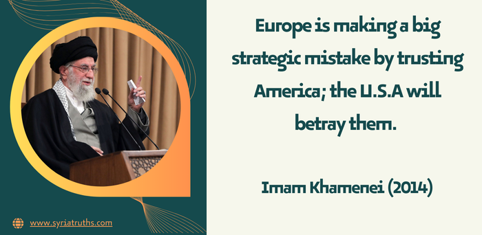 Europe is making a big strategic mistake by trusting America; the U.S.A will betray them.