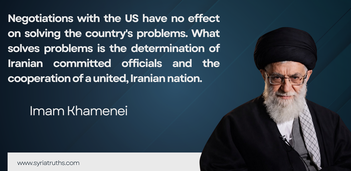 Negotiations with the US have no effect on solving the country's problems.