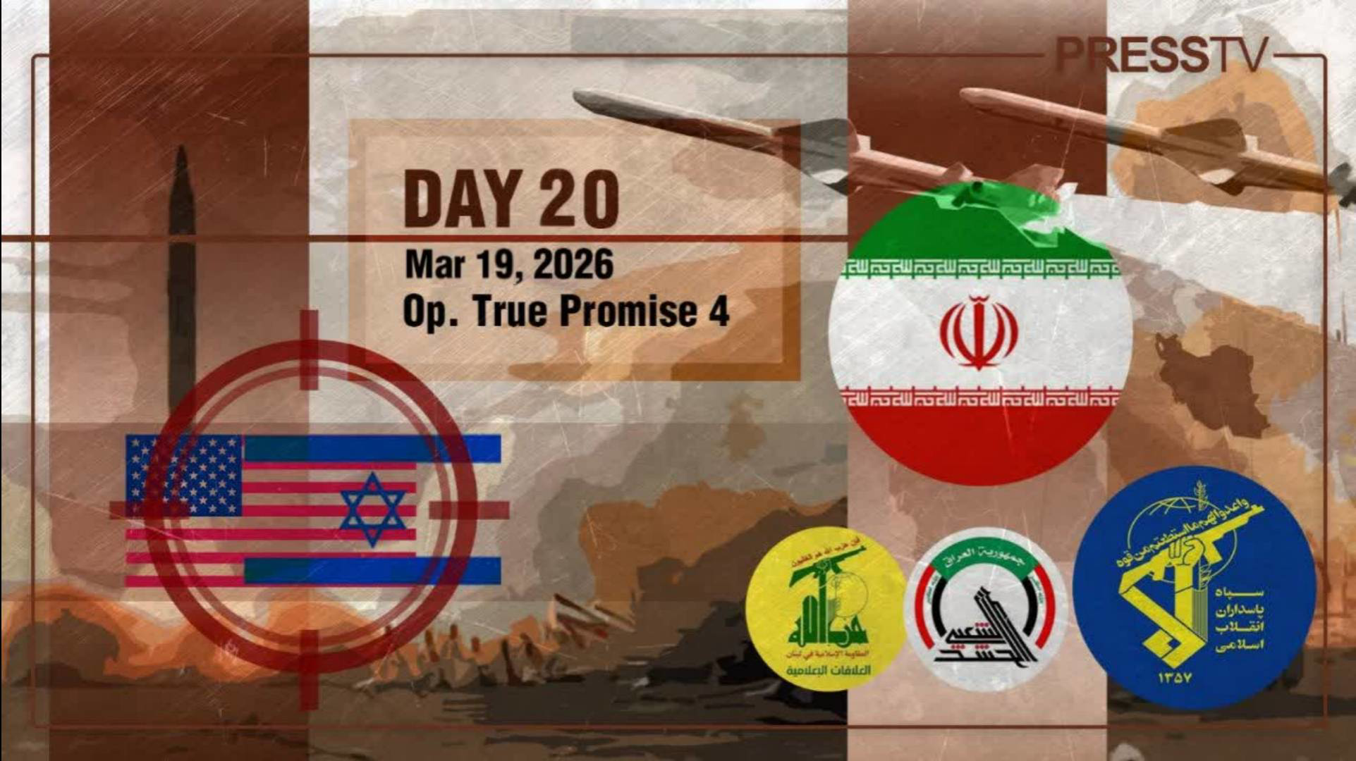 True Promise 4: Iran and resistance axis ops. against US-Israeli assets on Mar. 19