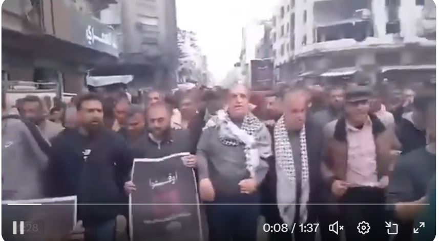 Thousands of displaced Palestinians took to the streets of Jabalia refugee camp, rallying in support of Palestinian detainees and protesting the proposed death penalty law.